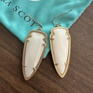 Kendra Scott Skylar White Drop Earrings